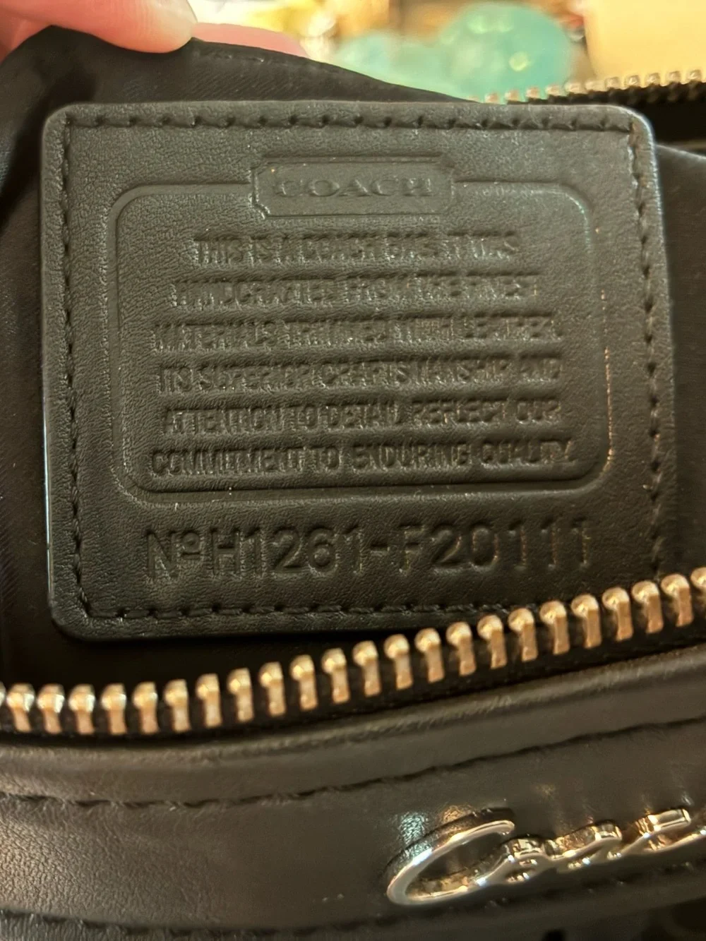 Coach Black Signature Shoulder Tote